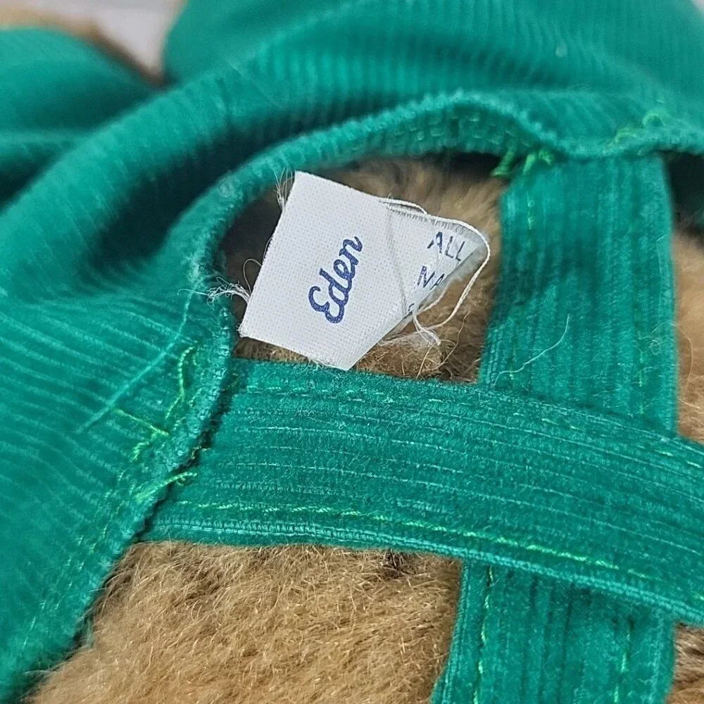 Vintage 80's Eden Corduroy Teddy Bear Classic Jointed Missing Button Rare HTF‎